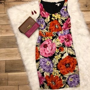 Banana Republic Sleeveless Linen Blend Floral Pencil Sheath Dress 2